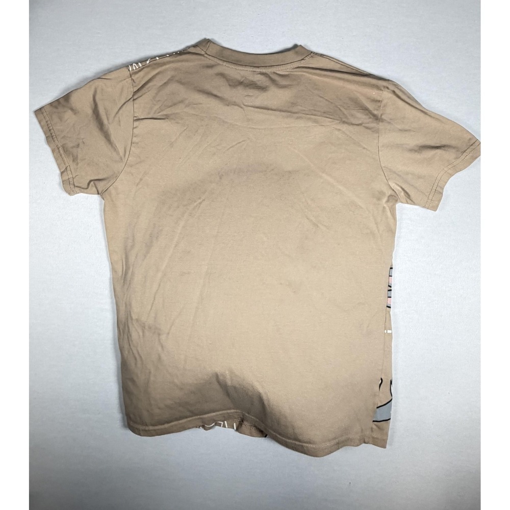 Looney Tunes Southpole Shirt Mens Medium Beige Bugs Bunny Blueprint Graphic Tee - Picture 8 of 8